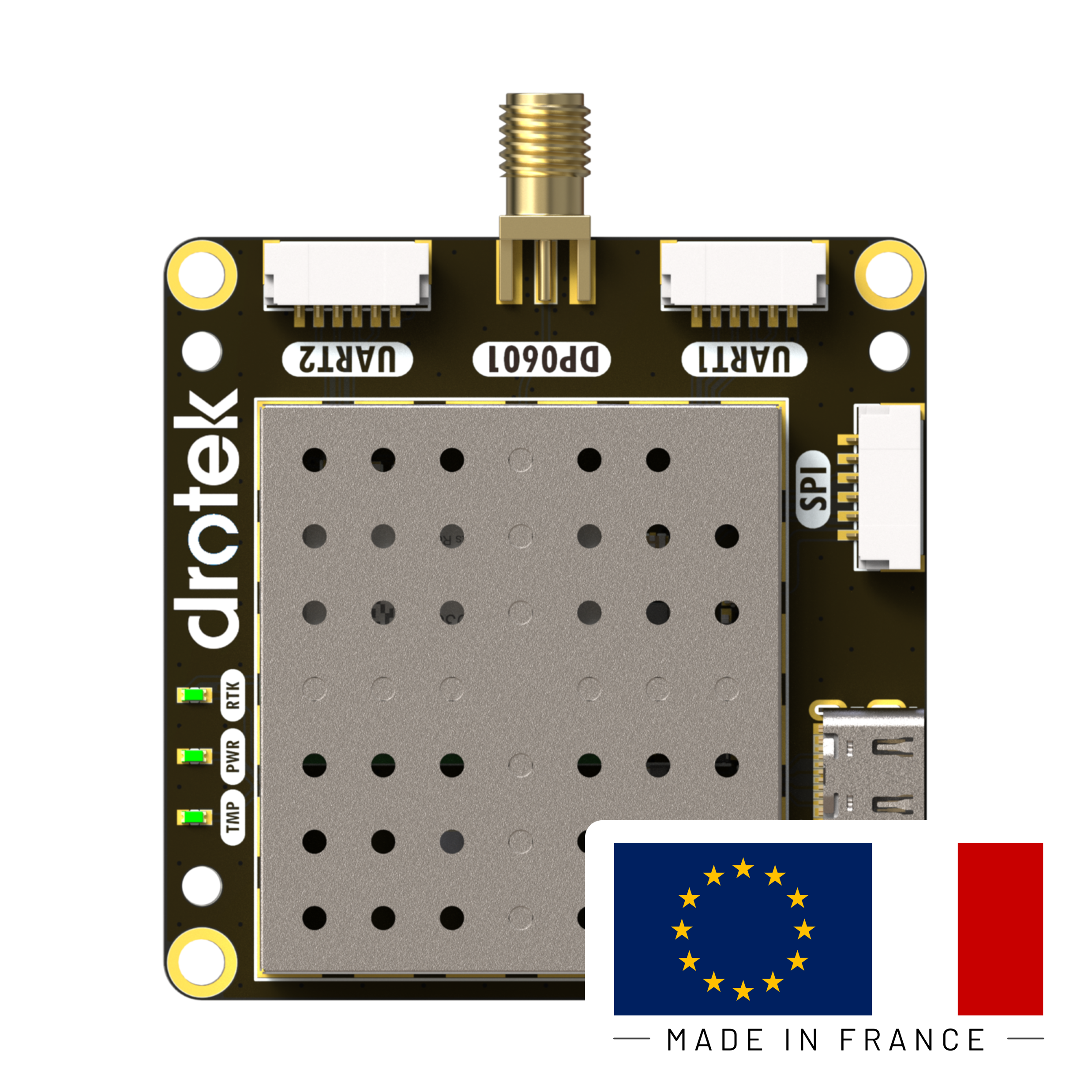 Siderion DP0601 ZED-F9P RTK GNSS receiver module top view