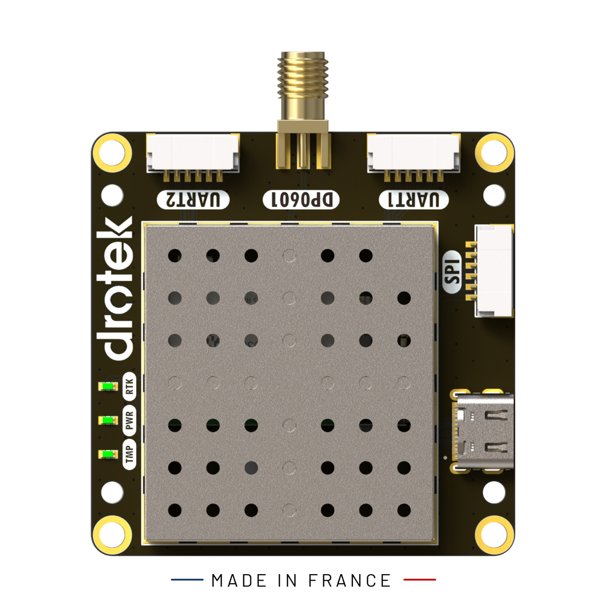 Siderion DP0601 ZED-F9P RTK GNSS receiver module top view