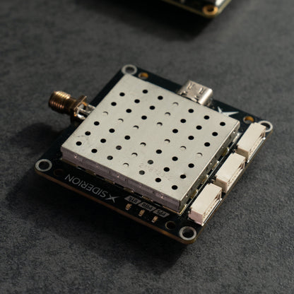 Siderion SP0701 ZED-F20P RTK GNSS module on a dark background. 